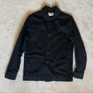 Used Men Topman Black Denim Chore Jacket US Sz Sm